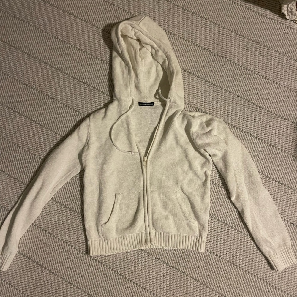 Brandy Melville Cream Knit Hoodie